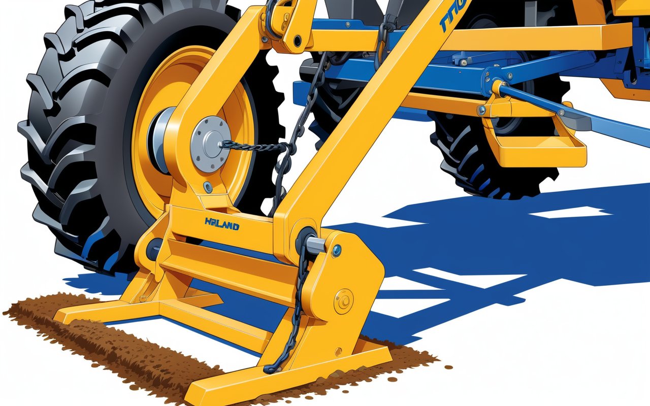 Инновационные материалы для лёгкой и быстрой установки навески плуга на New Holland T6.